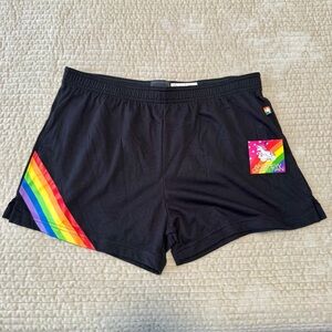 🆕➕🏳️‍🌈 Andrew Christian Black & Rainbow Shorts